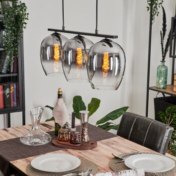 Vevino Hanglamp Duidelijk, Rookkleurig, 3-lichts Vevino Hanglamp Duidelijk, Rookkleurig, 3-lichts