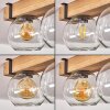 Montgomery Plafondlamp Glas 15 cm Natuurlijke kleuren, Zwart, 4-lichts
