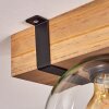 Montgomery Plafondlamp Glas 15 cm Natuurlijke kleuren, Zwart, 4-lichts