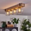Montgomery Plafondlamp Glas 15 cm Natuurlijke kleuren, Zwart, 4-lichts