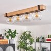 Montgomery Plafondlamp Glas 15 cm Natuurlijke kleuren, Zwart, 4-lichts