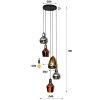 Tricolore Hanglamp Zwart, 5-lichts Tricolore Hanglamp Zwart, 5-lichts