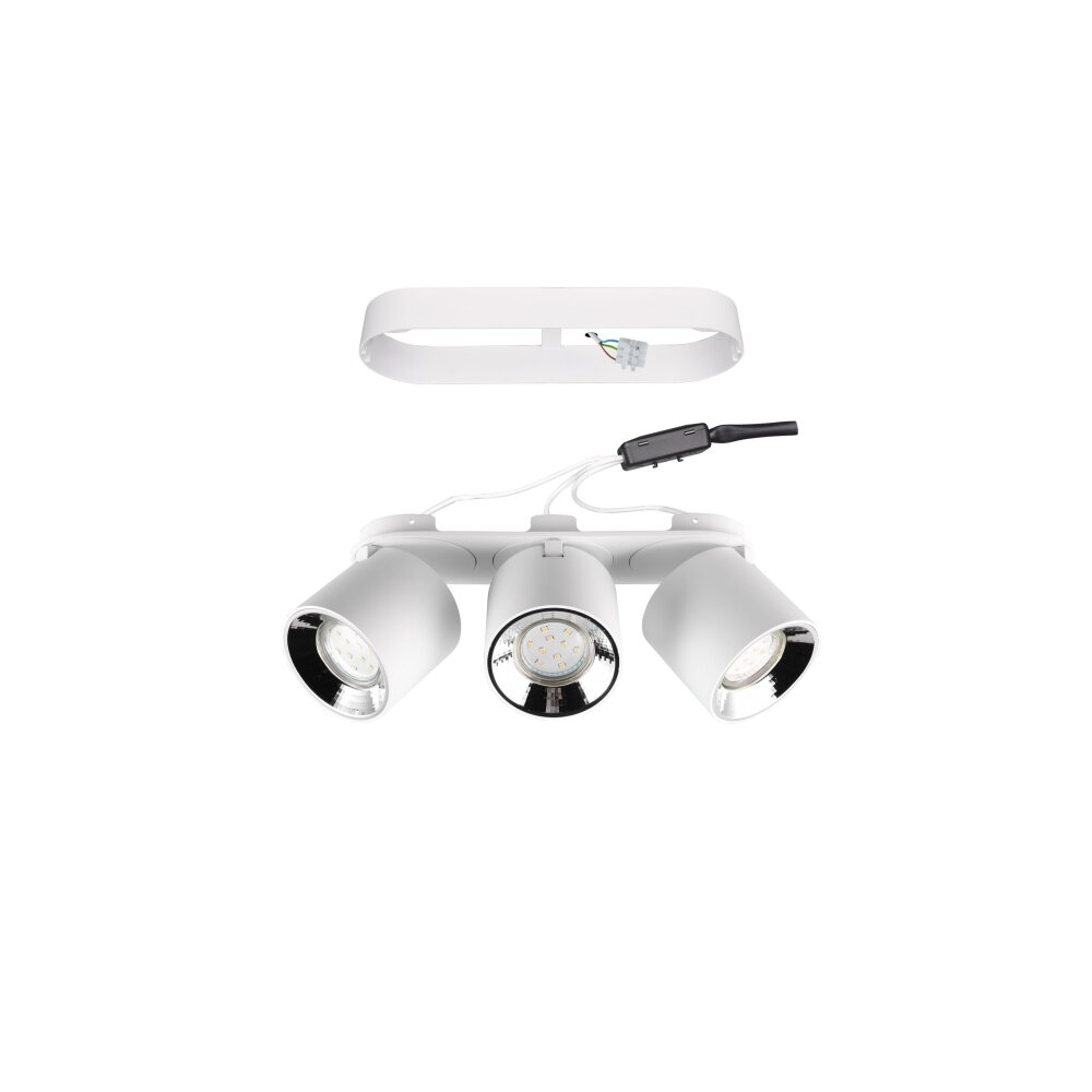 Trio GUAYANA plafondlamp Wit, 3-lichts