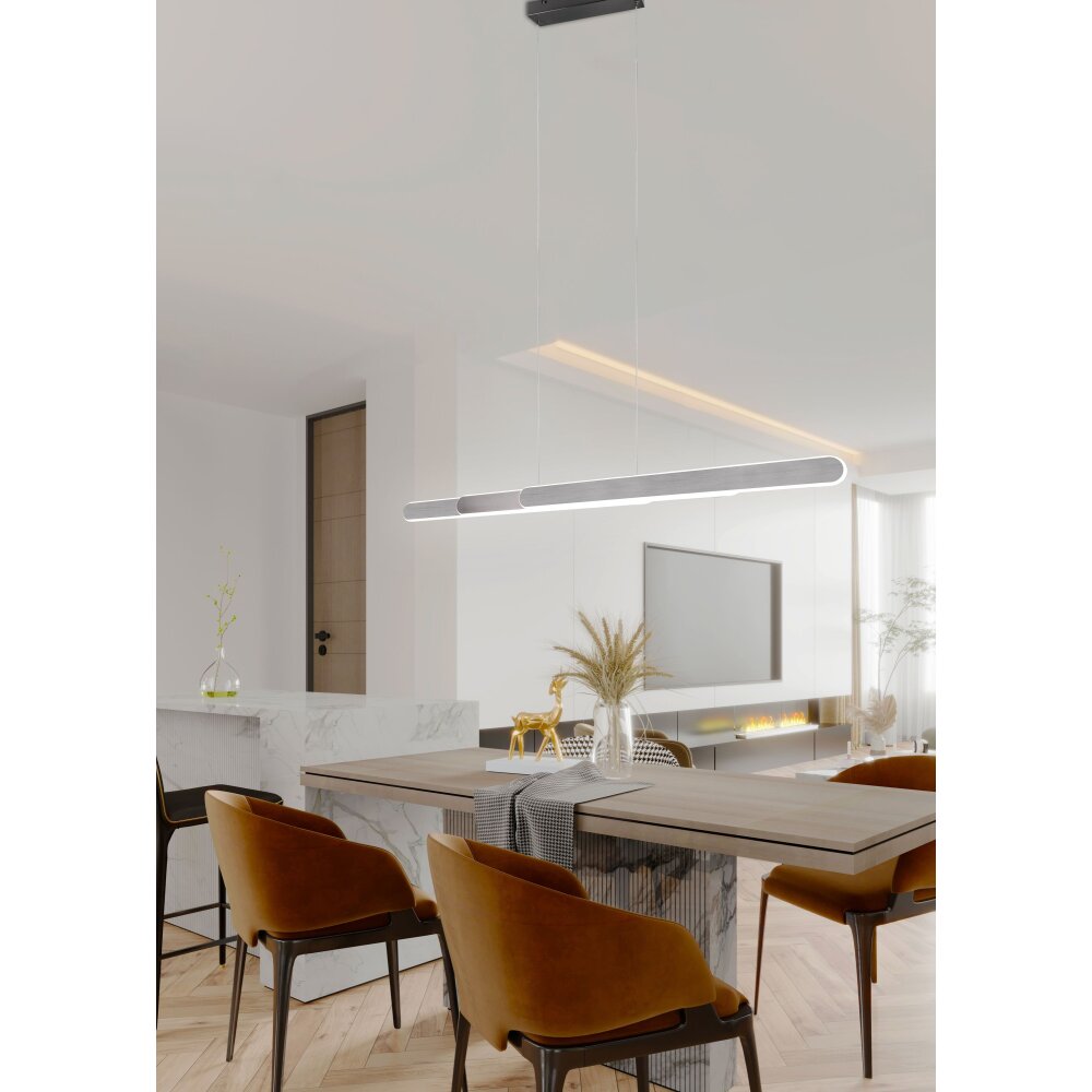 Trio Helios Hanglamp LED Aluminium gebürstet, 1-licht main product photo