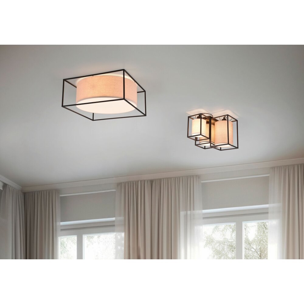 Trio Ross Plafondlamp Zwart, 3-lichts main product photo