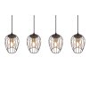 Reality Grid Hanglamp Zwart, 4-lichts