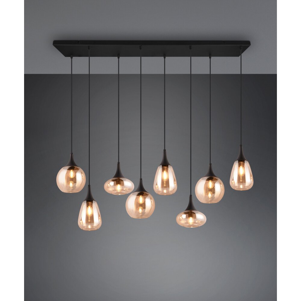 Trio Lumina Hanglamp Zwart, 8-lichts main product photo