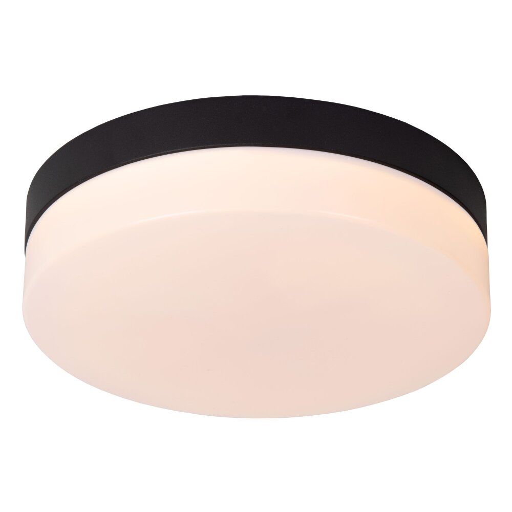 Lucide BISKIT Plafondlamp LED Zwart, 1-licht, Bewegingsmelder main product photo