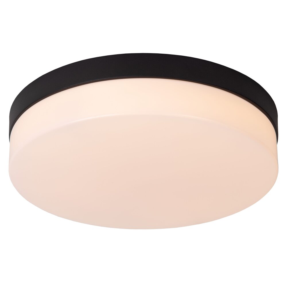 Lucide BISKIT Plafondlamp LED Zwart, 1-licht, Bewegingsmelder main product photo