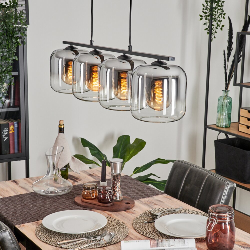 Lauden Hanger - Glas Chroom, Duidelijk, Rookkleurig, 4-lichts main product photo