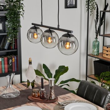 Gastor Hanger Duidelijk, Rookkleurig, 3-lichts Gastor Hanger Duidelijk, Rookkleurig, 3-lichts