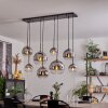 Koyoto Hanger - Glas Chroom, Duidelijk, Rookkleurig, 8-lichts
