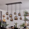 Koyoto Hanger - Glas Chroom, Rookkleurig, 8-lichts