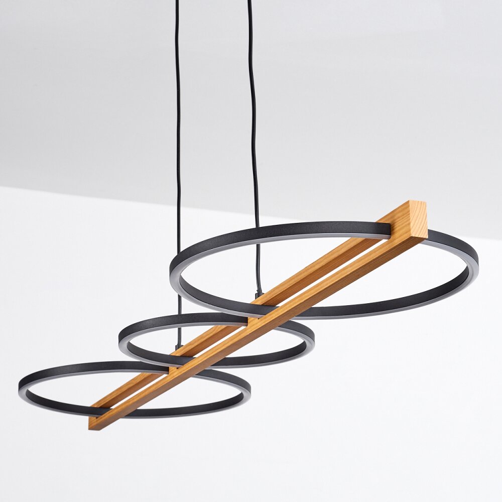 Carcano Plafondlamp LED Zwart, 1-licht