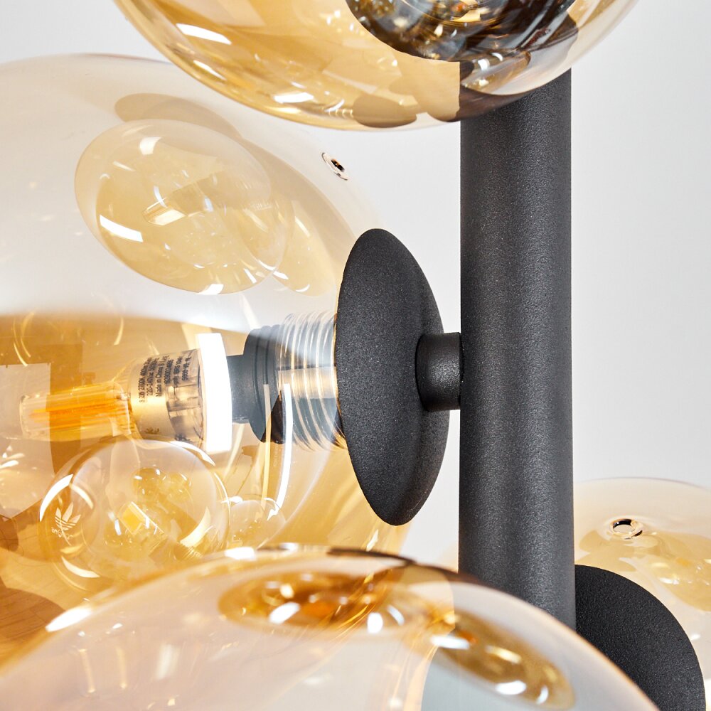 Chehalis Plafondlamp Zwart, 8-lichts