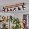 Safari Plafondlamp Natuurlijke kleuren, Zwart, 6-lichts
