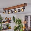 Safari Plafondlamp Bruin, Zwart, 6-lichts