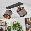 Lohobe Plafondlamp Chroom, Zwart, 2-lichts