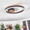 Cascada Plafondlamp LED Bruin, houtlook, Zwart, 1-licht