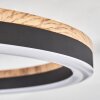 Cascada Plafondlamp LED Bruin, houtlook, Zwart, 1-licht