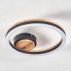 Cascada Plafondlamp LED Bruin, houtlook, Zwart, 1-licht