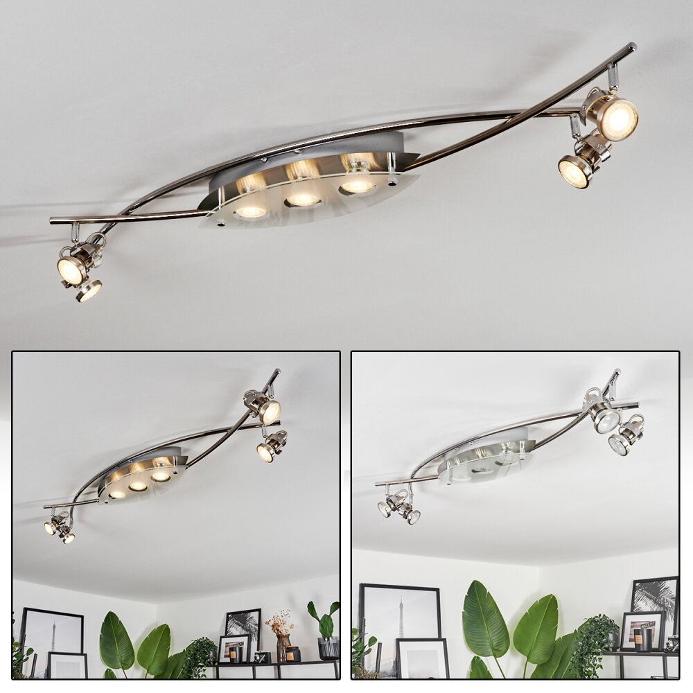 Yometchen Plafondlamp Nikkel mat, 7-lichts main product photo