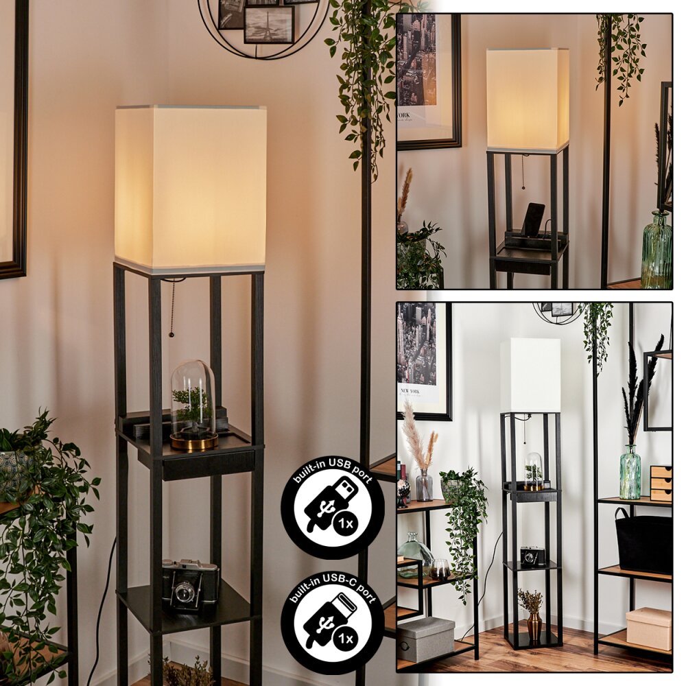 Pambor Staande lamp Zwart, 1-licht main product photo