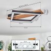 Cascada Plafondlamp Bruin, houtlook, Zwart, 1-licht