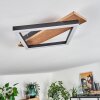 Cascada Plafondlamp Bruin, houtlook, Zwart, 1-licht