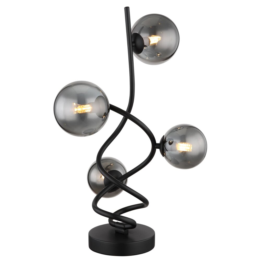 Globo RIHA Tafellamp LED Zwart, 4-lichts main product photo
