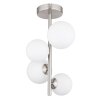 Globo RIHA Plafondlamp LED Nikkel mat, 4-lichts