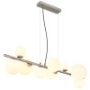 Globo RIHA Hanger LED Nikkel mat, 9-lichts