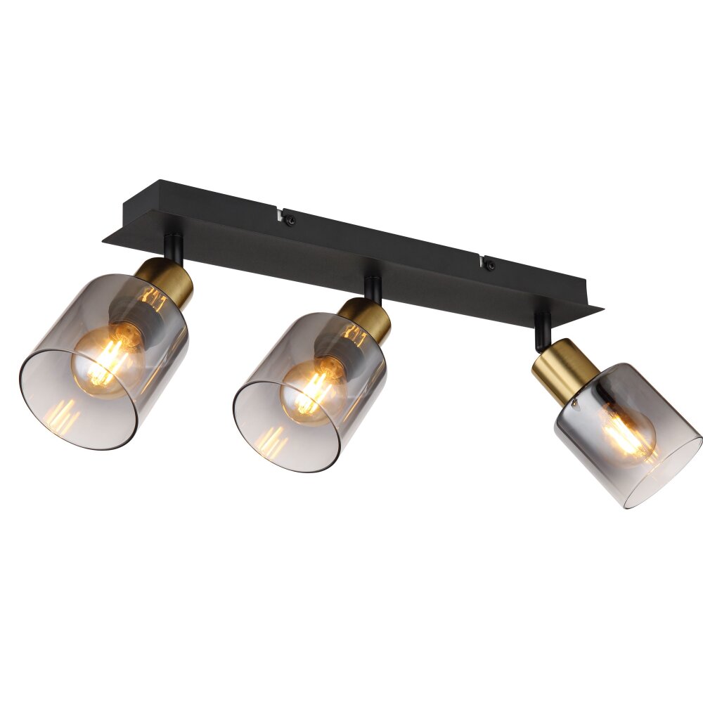 Globo HOLLSY Plafondlamp Zwart, 3-lichts main product photo