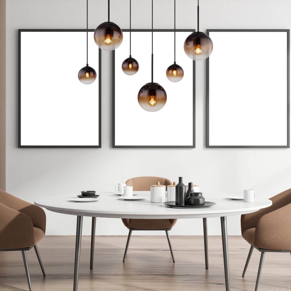 Globo HALLIE Hanger Zwart, 6-lichts main product photo