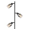Globo HUBERTUS Staande lamp Zwart, 3-lichts
