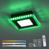 Leuchten-Direkt ACRI Plafondlamp LED Zwart, 2-lichts, Afstandsbediening