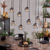 Koyoto Hanger - Glas Chroom, Duidelijk, Rookkleurig, 8-lichts