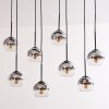 Koyoto Hanger - Glas Chroom, Duidelijk, Rookkleurig, 8-lichts