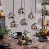 Koyoto Hanger - Glas Chroom, Duidelijk, Rookkleurig, 6-lichts