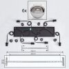 Koyoto Hanger - Glas Chroom, Duidelijk, Rookkleurig, 6-lichts