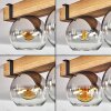 Montgomery Plafondlamp - Glas Natuurlijke kleuren, Zwart, 5-lichts