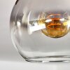 Montgomery Plafondlamp - Glas Natuurlijke kleuren, Zwart, 5-lichts