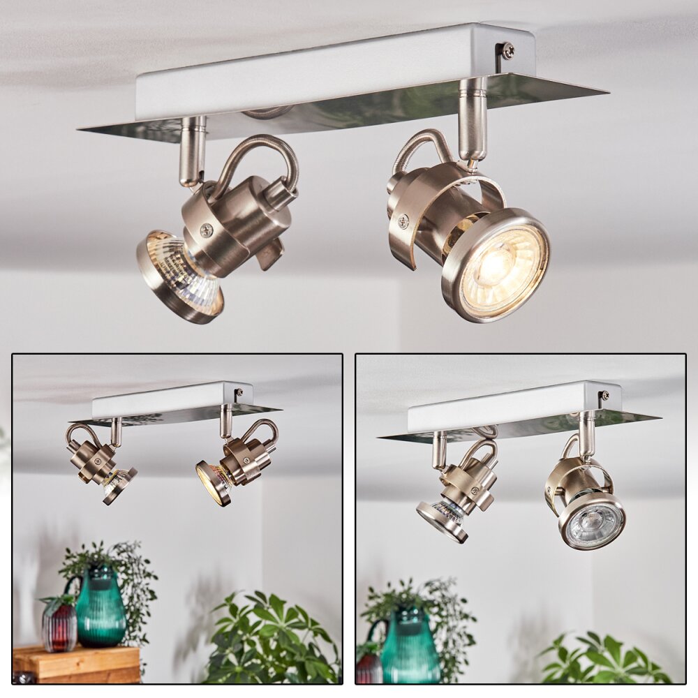 Yometchen Plafondlamp LED Nikkel mat, 2-lichts main product photo