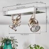 Yometchen Plafondlamp LED Nikkel mat, 2-lichts