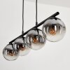 Gastor Hanger - Glas Chroom, Duidelijk, Rookkleurig, 4-lichts