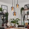 Vevino Hanger - Glas Chroom, Rookkleurig, 3-lichts