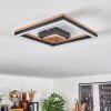 Cascada Plafondlamp LED Bruin, houtlook, Zwart, 1-licht