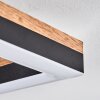 Cascada Plafondlamp LED Bruin, houtlook, Zwart, 1-licht