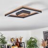 Cascada Plafondlamp LED Bruin, houtlook, Zwart, 1-licht