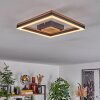 Cascada Plafondlamp LED Bruin, houtlook, Zwart, 1-licht